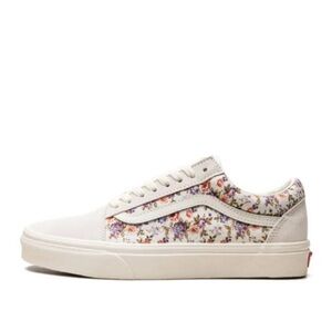 Vans White Floral Women's Shoes